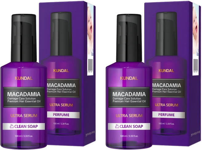 쿤달 울트라 헤어세럼 클린솝향, 100ml, 2개 - 쿠팡