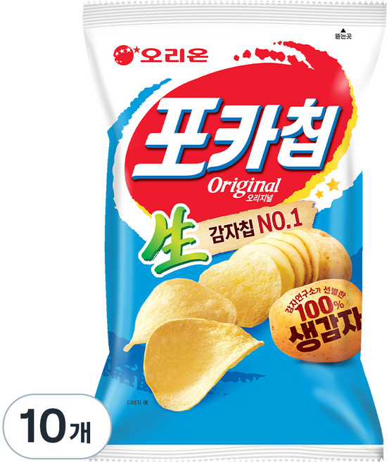 포카칩 오리지널, 66g, 10개