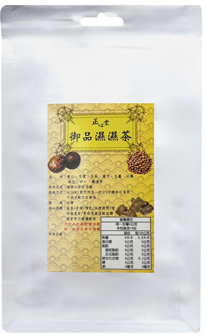 正心堂花茶行 御品 濕濕茶茶包, 4g, 15包, 1袋
