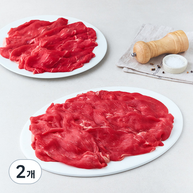 호주산 앞다리 불고기 샤브샤브용 (냉장), 1kg, 2개