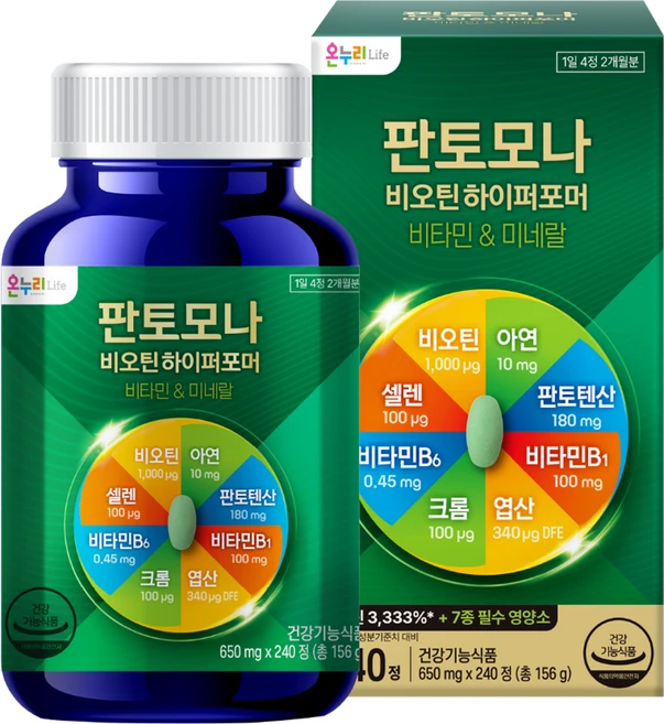 판토모나 비오틴 하이퍼포머, 240정, 1박스 - 쿠팡