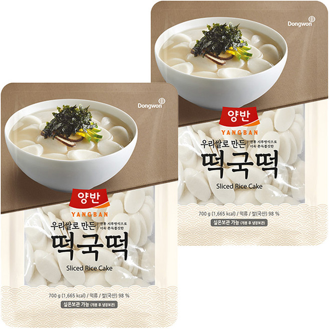 Dongwon 東遠 Yangban 兩班 年糕湯年糕, 700g, 2個