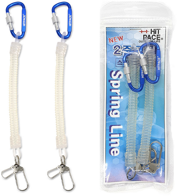 히트페이스 2중 고리 스프링줄, 화이트, 2개