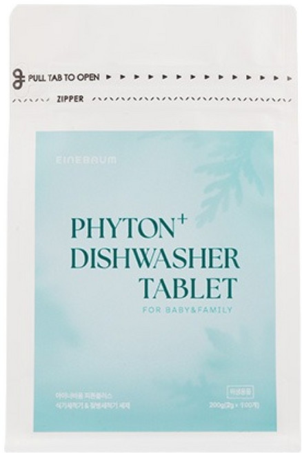 아이너바움 피톤플러스 올인원 식기세척기 젖병세척기 세제 타블렛형, 200g, 1개