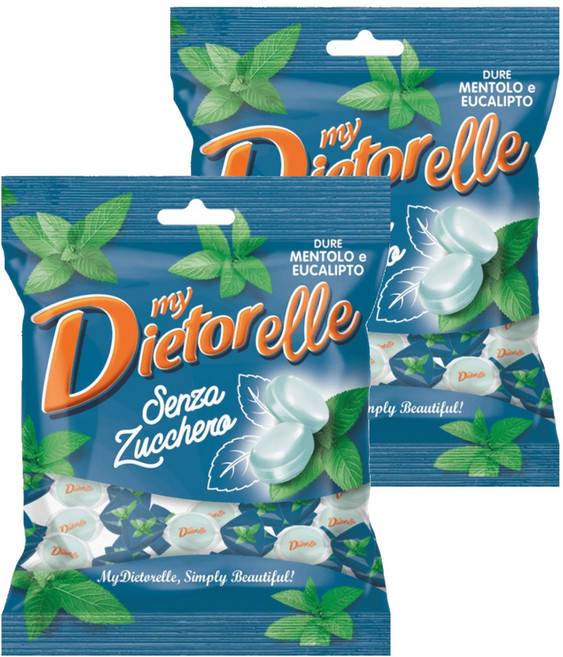 스페라리 디에토렐레 무설탕 캔디 멘톨 앤 유칼립투스, 70g, 2개