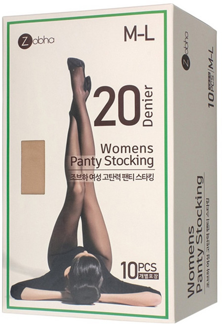 Zobha 國產高彈力褲襪 20D 10入 獨立包裝