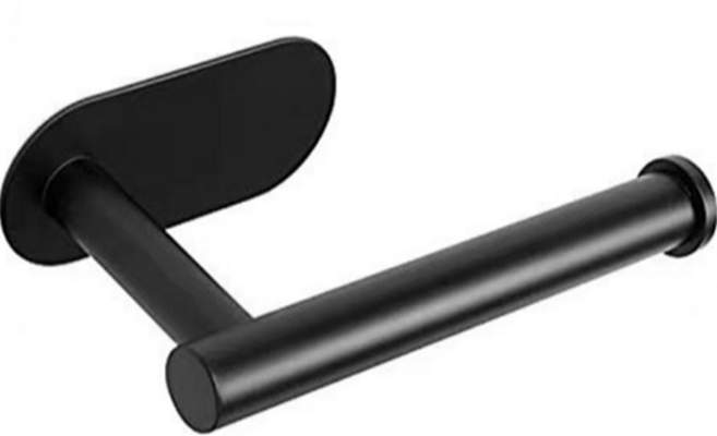 하이엉클 접착식 스테인리스 휴지 걸이, 블랙, 1개