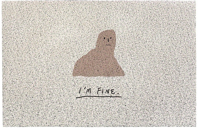 로이홈 다용도 미끄럼방지 코일 패턴 매트 카페트, 아이보리, 1개