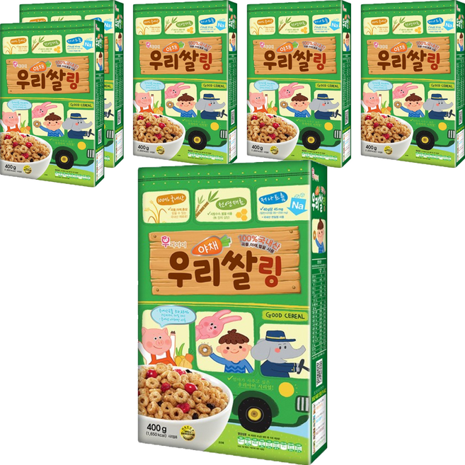 씨알로 우리아이 우리쌀링, 400g, 6개