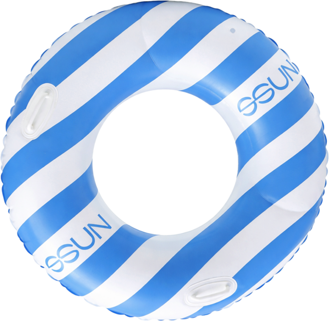 SSUN 스트라이프 에디션 원형 튜브 대형 100cm, 블루, 1개
