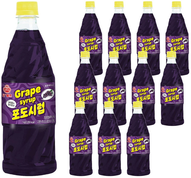 오쉐프 포도시럽, 12개, 1kg