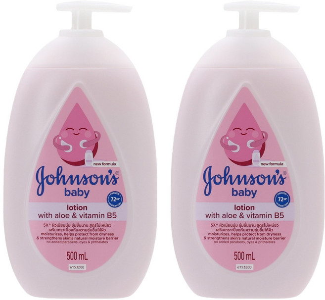 존슨즈 베이비 로션 핑크, 500ml, 2개