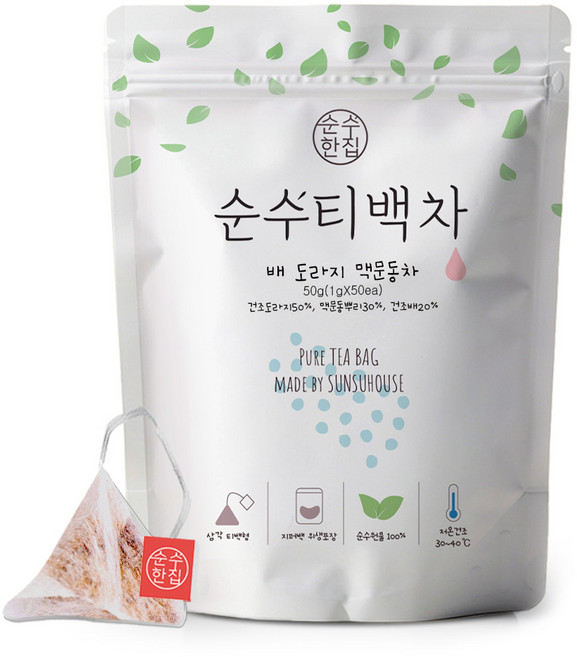 순수한집 배 도라지 맥문동차, 1g, 50개입, 1개