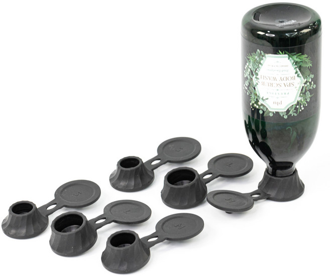 데일리픽 쉽게 끼우는 밀폐 거꾸로캡 3종 세트, 블랙, 2세트