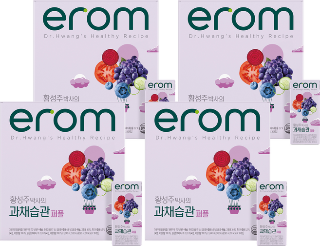 이롬 과채습관 퍼플, 190ml, 64개