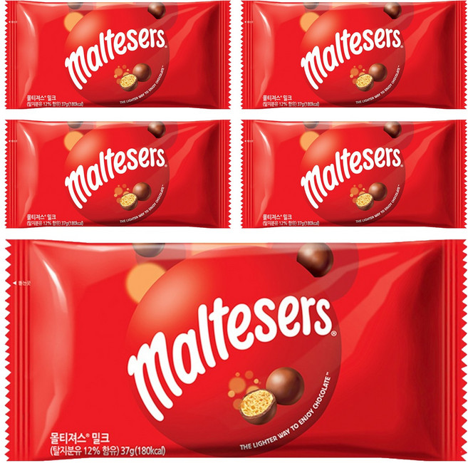 몰티져스 밀크, 37g, 5개