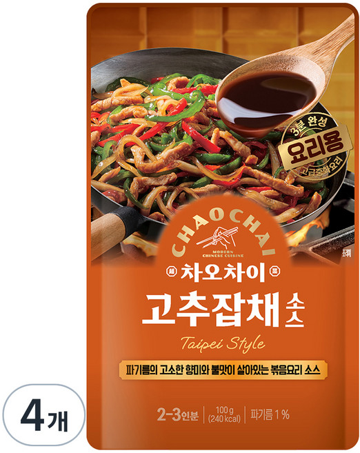차오차이 고추잡채 소스, 100g, 4개