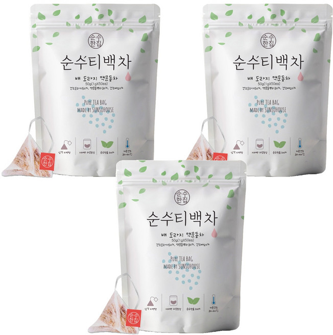 순수한집 배 도라지 맥문동차, 1g, 50개입, 3개