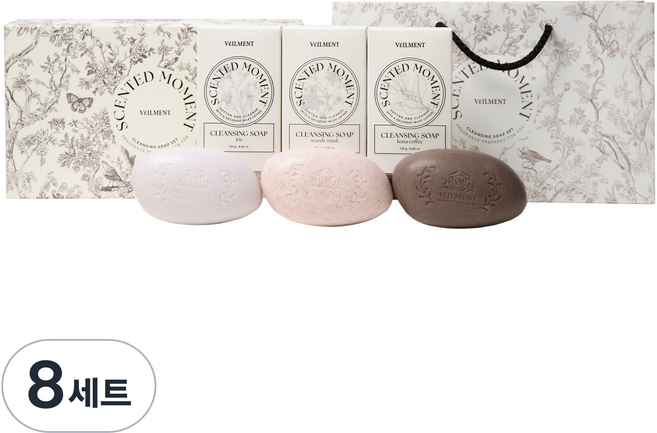 벨먼 베일속에서 피어나는 고풍스러움 센티드 모먼트 프리미엄 클렌징솝 3종 선물세트 + 쇼핑백, 8세트