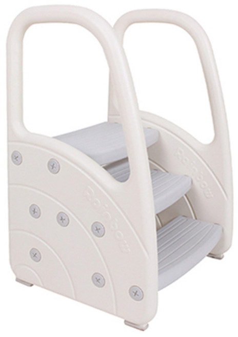 베이블퓨어리 아동용 안전가드 손잡이 3단 디딤대 P0327, 아이보리(레인보우), 1개