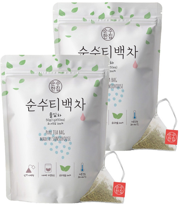 순수한집 순수티백차 솔잎차, 1g, 50개입, 2개