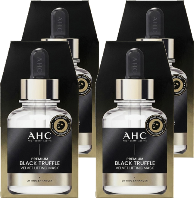AHC 黑松露 玻尿酸緊緻補水面膜, 4盒, 5片