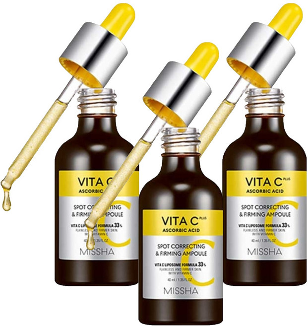 미샤 비타씨플러스 잡티씨 탄력앰플, 40ml, 3개