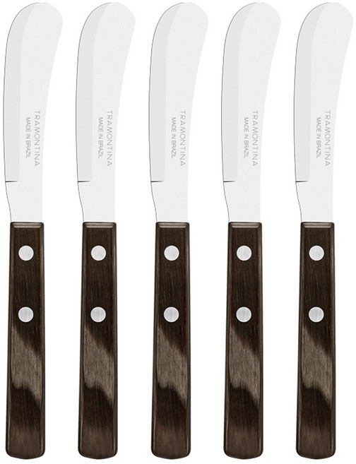 트라몬티나 폴리우드 버터나이프, 다크브라운, 5개