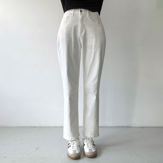 플랜데이 주식회사 여성용 숏 미디움 롱 기장 게리 히든밴딩 스판 베이직 보이핏 팬츠