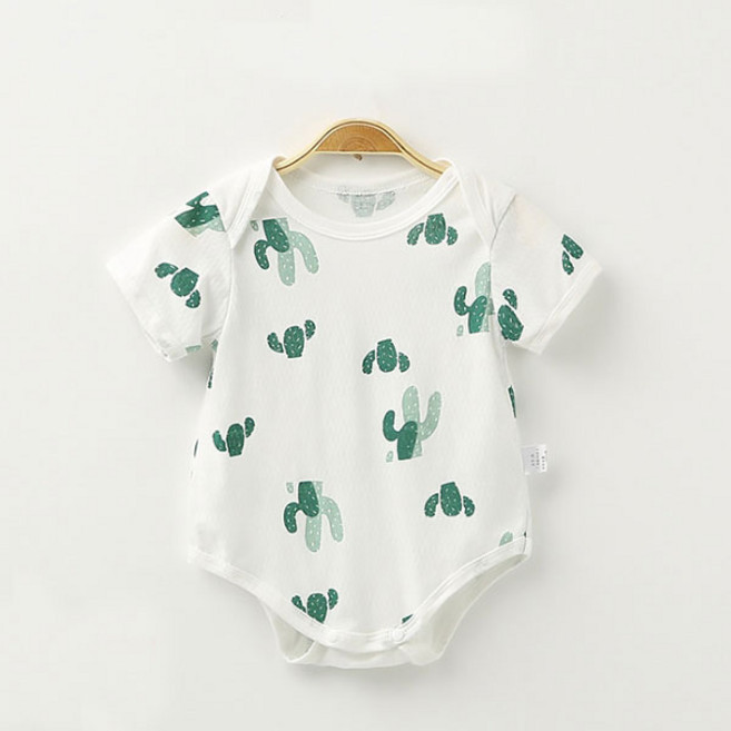 맘스케어 베베니즈 패턴 데일리 반팔 수트