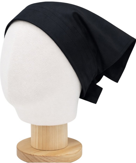 바른리빙 벨크로 주방 위생 머리두건, 블랙, 1개