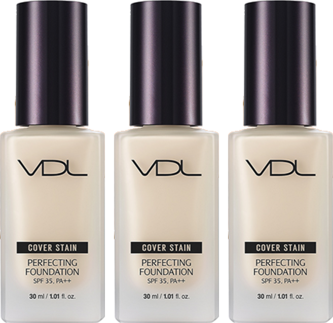 브이디엘 커버 스테인 퍼펙팅 파운데이션 30ml, 3개, V01