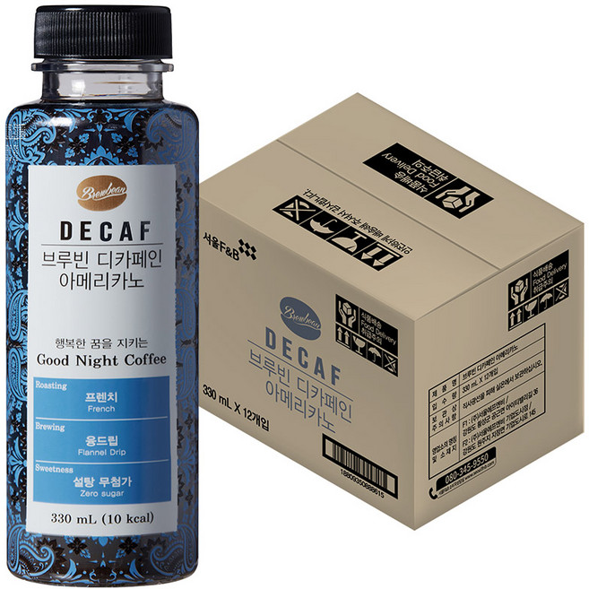 브루빈 디카페인 아메리카노, 330ml, 12개