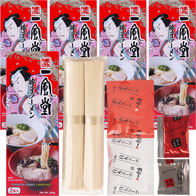 Ippudo 頂級豚骨拉麵 2人份, 5個