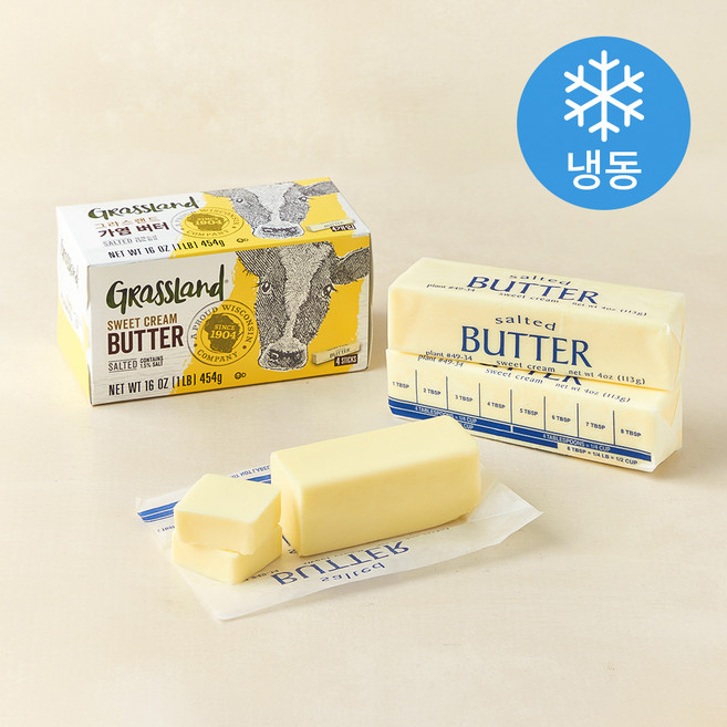 그라스랜드 가염버터 4개입 (냉동), 454g, 1개
