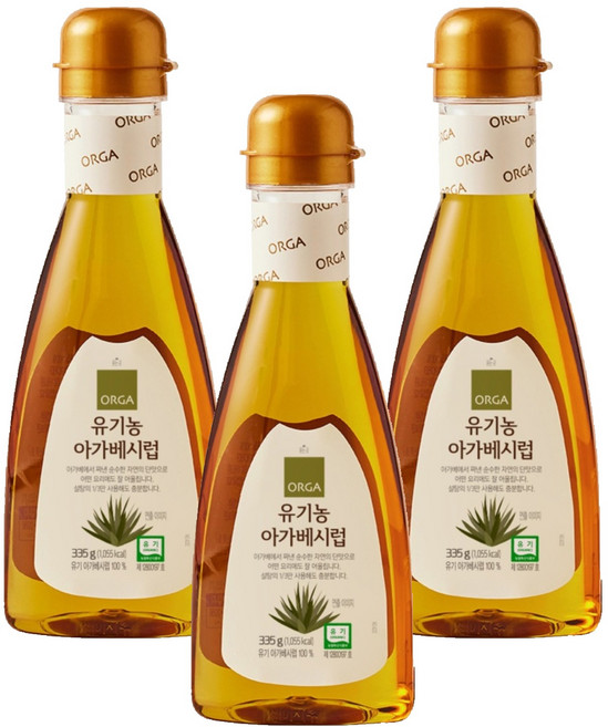 올가홀푸드 유기농 아가베시럽, 335g, 3개