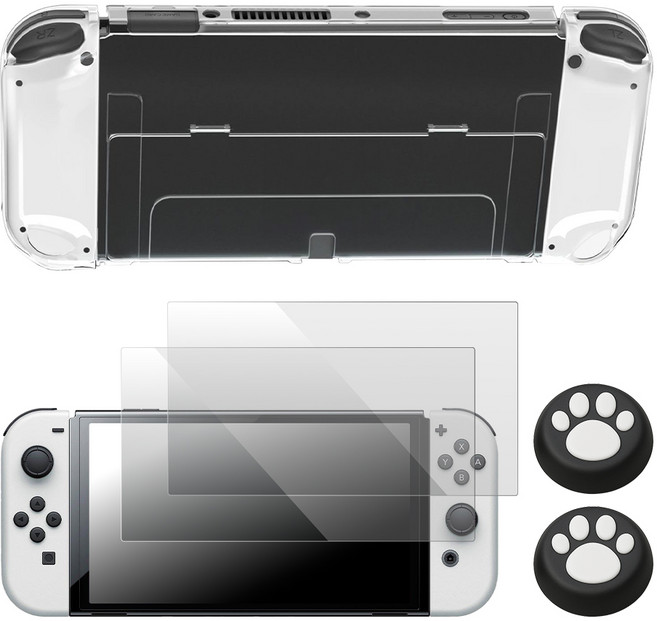 스페이스쉴드 닌텐도 스위치 OLED 호환 액세서리 베이직 3종 세트, 혼합색상, 1세트