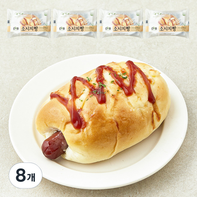 디엔비 소시지빵, 70g, 1개입, 8개