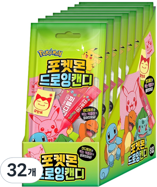 포켓몬 드로잉 캔디, 18.5g, 32개
