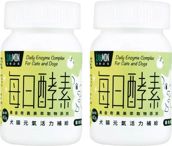 LitoMON 怪獸部落 每日酵素, 2罐, 促進新陳代謝