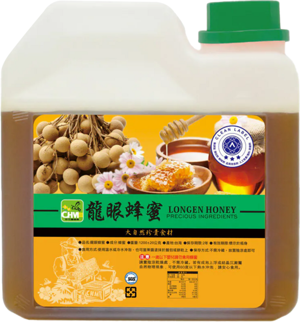 彩花蜜 台灣國產蜂蜜 龍眼蜂蜜, 1.2kg, 1罐