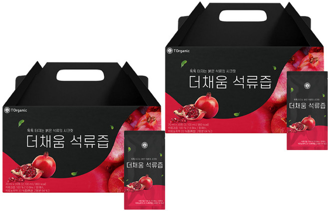 투오가닉 더채움 석류즙 30p, 2.1L, 2개