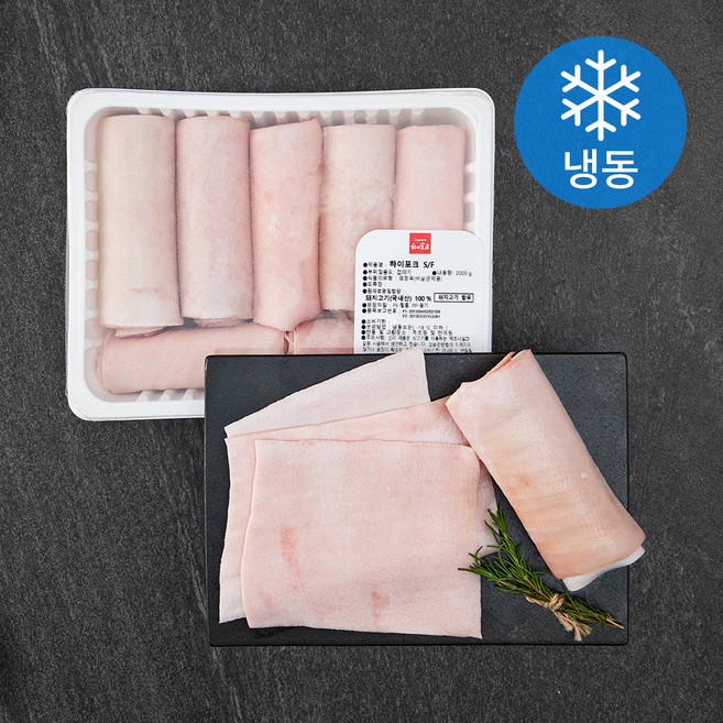 하이포크 한돈 돼지껍데기 (냉동), 2kg, 2개