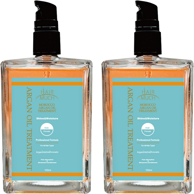 HAIR MUCH 摩洛哥堅果護髮油, 100ml, 2瓶