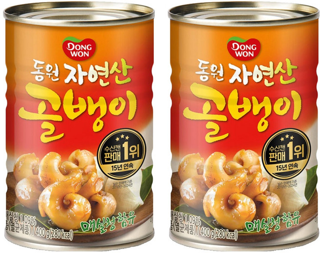 동원 매실청 자연산골뱅이, 400g, 2개