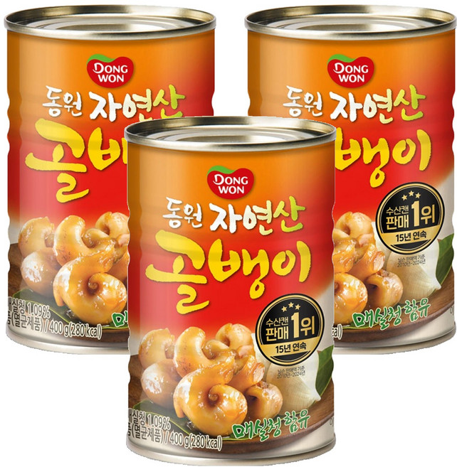 동원 매실청 자연산골뱅이, 400g, 3개