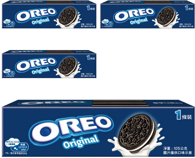 OREO 奧利奧 夾心餅乾 香草口味, 105g, 4盒