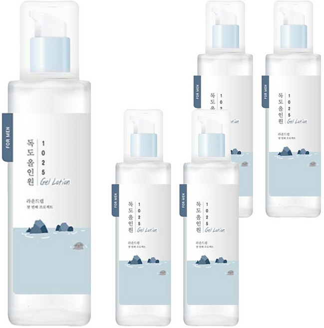 라운드랩 포 맨 1025 독도 젤 로션 올인원, 200ml, 5개