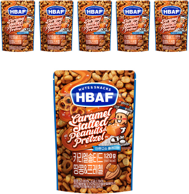 HBAF 鹹焦糖花生與蝴蝶餅, 120g, 6個