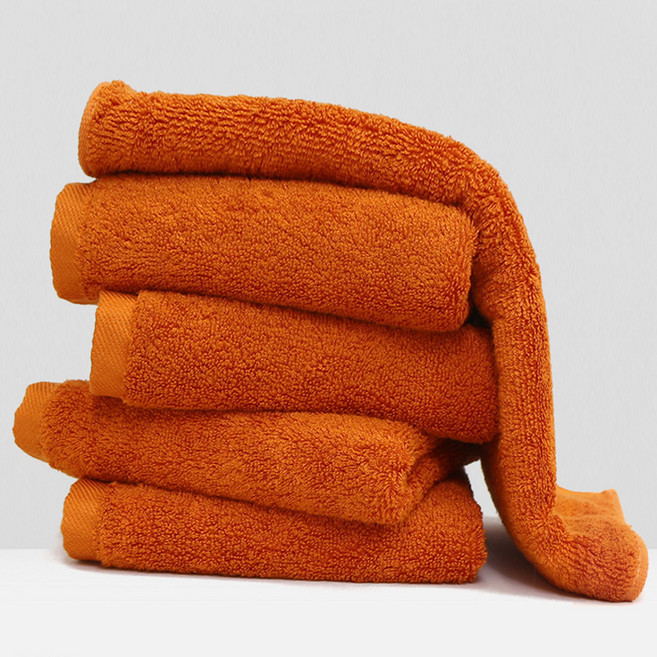 코튼클라우드 뱀부얀 프리미엄 타올 200g, 오렌지, 5개